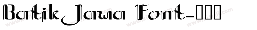 Batik Jawa Font字体转换